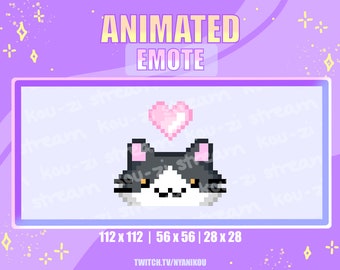 Animated Tuxedo Cat Emote: Kawaii Stream Asset (Digital Download)