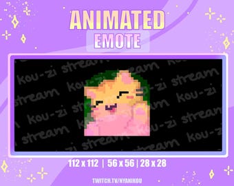 Animated Orange Tabby Cat Emote: Kawaii Twitch Stream Asset (Digital Download)