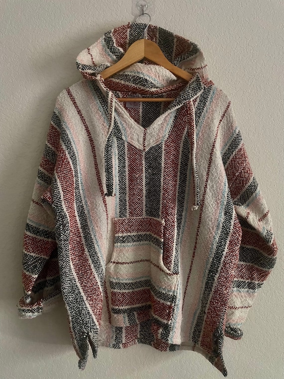 Vintage 90s Mexican Baja Hoodie: Rare Drug Rug Poncho, XL - Etsy