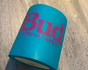Vintage Budweiser Beer Cozy – 90s Retro Drink Holder