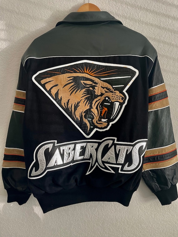 Vintage San Jose Sabercats Leather Jacket: Jeff Hamilton Retro