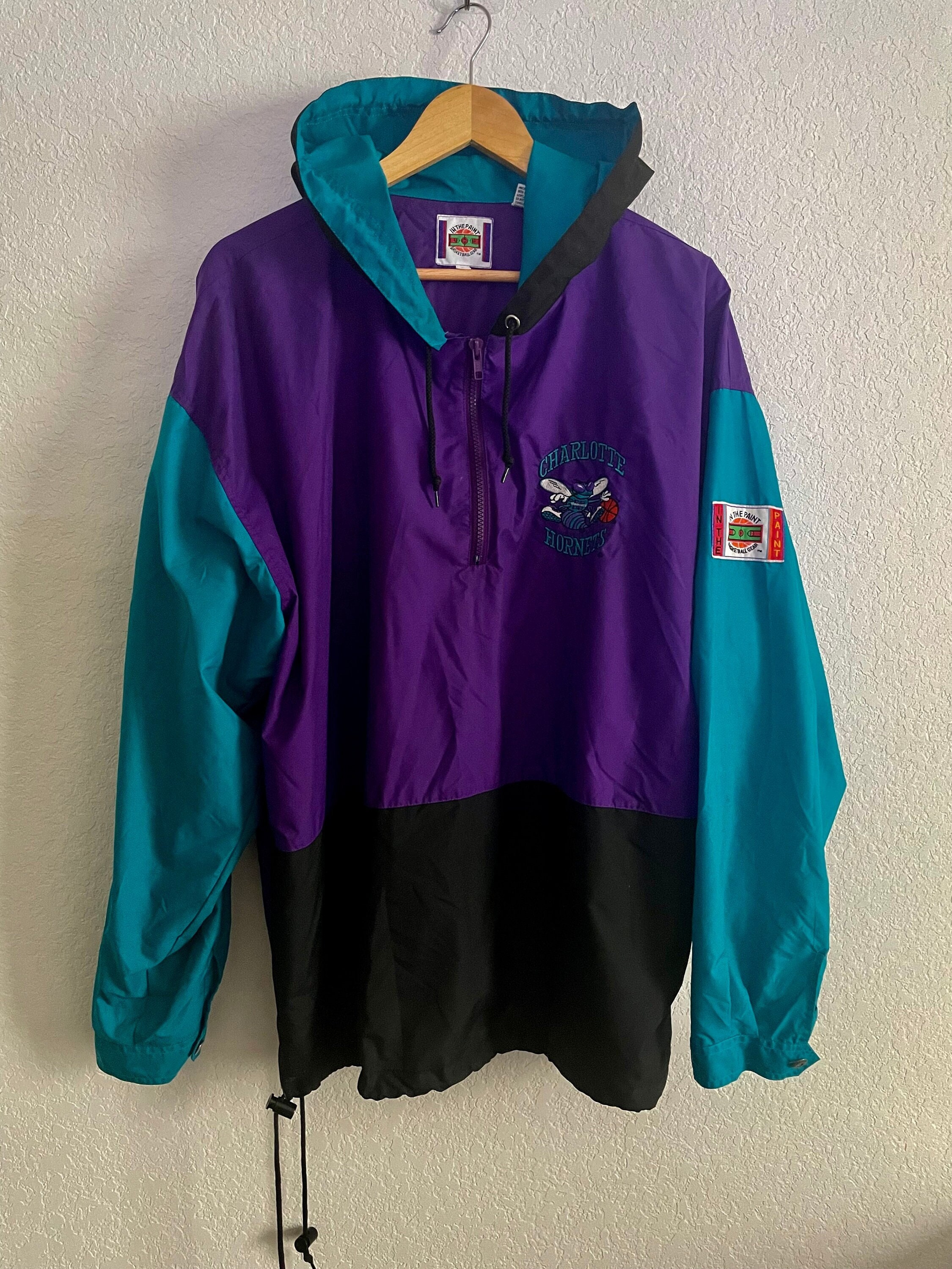 Charlotte Hornets Jacket 90s Basketball Hooded Windbreaker Jacket 1990s  Streetwear, Shop Exile