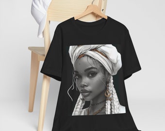 Beauty Queen , Black and White, Jersey Short Sleeve Tee