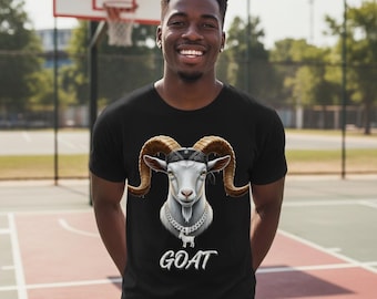 GOAT Urban Clipart, Greatest Of All Time Shirt Design, Hip Hop Animal PNG, Diamond Chain Bandana Goat, Streetwear Apparel Print, Download