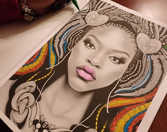 Afro Diasporan Empresses Coloring Book: 120+ Images