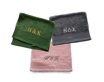 Handtuch mit Monogramm Stickerei 50x30 cm