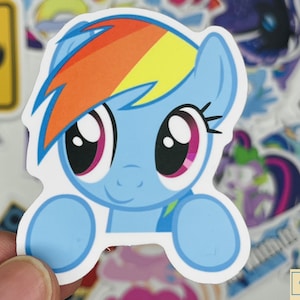 MLP/ Pony Sticker Mix Sticker, kawaii sticker, laptop stickers, Kids Sticks, vinyl stickers for laptop, water bottle, wall, Gift image 4
