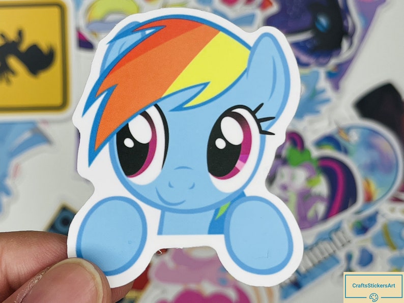 MLP/ Pony Sticker Mix Sticker, kawaii sticker, laptop stickers, Kids Sticks, vinyl stickers for laptop, water bottle, wall, Gift image 4