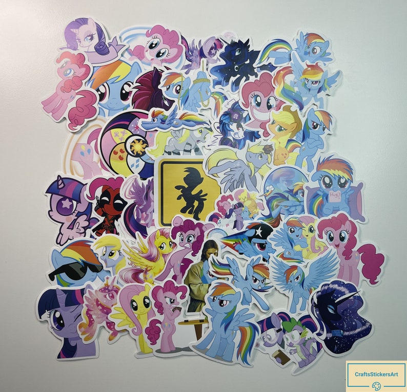 MLP/ Pony Sticker Mix Sticker, kawaii sticker, laptop stickers, Kids Sticks, vinyl stickers for laptop, water bottle, wall, Gift image 3