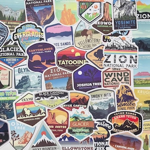 National Park Stickers, 10-100 Pcs Random pack, FREE Shipping, laptop stickers, waterproof, Hydro flask, notebook