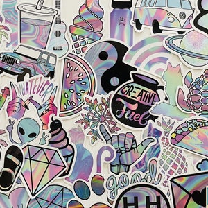 LASER Sticker, kawaii sticker, Vinyl Stickers, 10-50 Pcs Random pack, FREE Shipping laptop stickers, Anime Sticker, waterproof, Party favor