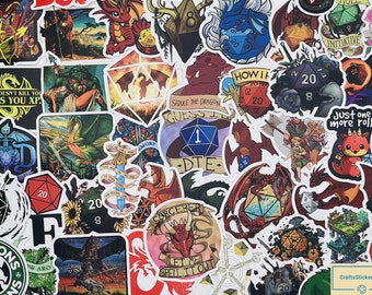 D&D Vinyl Stickers, Dungeons-Dragons Game Random pack, 10-100 Pcs Random pack, FREE Shipping laptop stickers, waterproof, Hydro flask