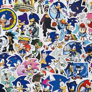 Sonic Mix Sticker kawaii sticker, laptop stickers, Kids Sticks Skateboard ,Bumper Stickers, water bottle, notebook, 10-100 Pcs,Free shipping