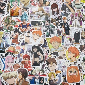 50 Anime Stickers Packs, Vinyl Stickers, laptop stickers, FREE Shipping laptop stickers, Anime Sticker, waterproof, Hydro flask