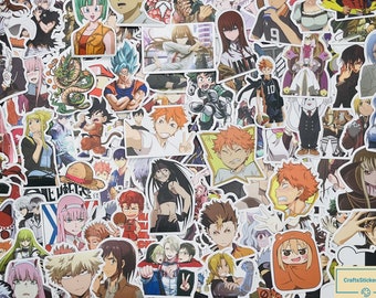 50 Anime Stickers Packs, Vinyl Stickers, laptop stickers, FREE Shipping laptop stickers, Anime Sticker, waterproof, Hydro flask