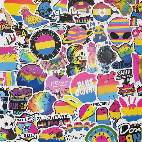 Pansexual pride Stickers, Trans flag, Rainbow, Pride, Vinyl Stickers, 10-50 Pcs Random pack, FREE Shipping laptop stickers, Sticker