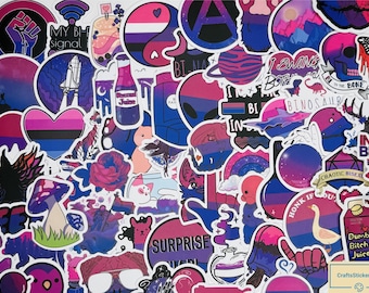 Pride Stickers Waterproof Vinyl Decals – Non-Binary, Transgender, Pansexual, Asexual, Bisexual, Lesbian, LGBTQ for Laptop & Water Bottle