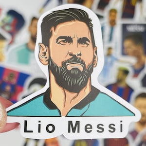 MESSI Stickers, Argentine Soccer Player Cute Stickers, Kawaii Sticker ...