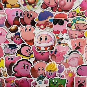 KIRBY Stickers, Gamer Stickers, Vinyl Stickers, 10-50 Pcs Random pack, FREE Shipping laptop stickers, Anime Sticker, waterproof, Party favor