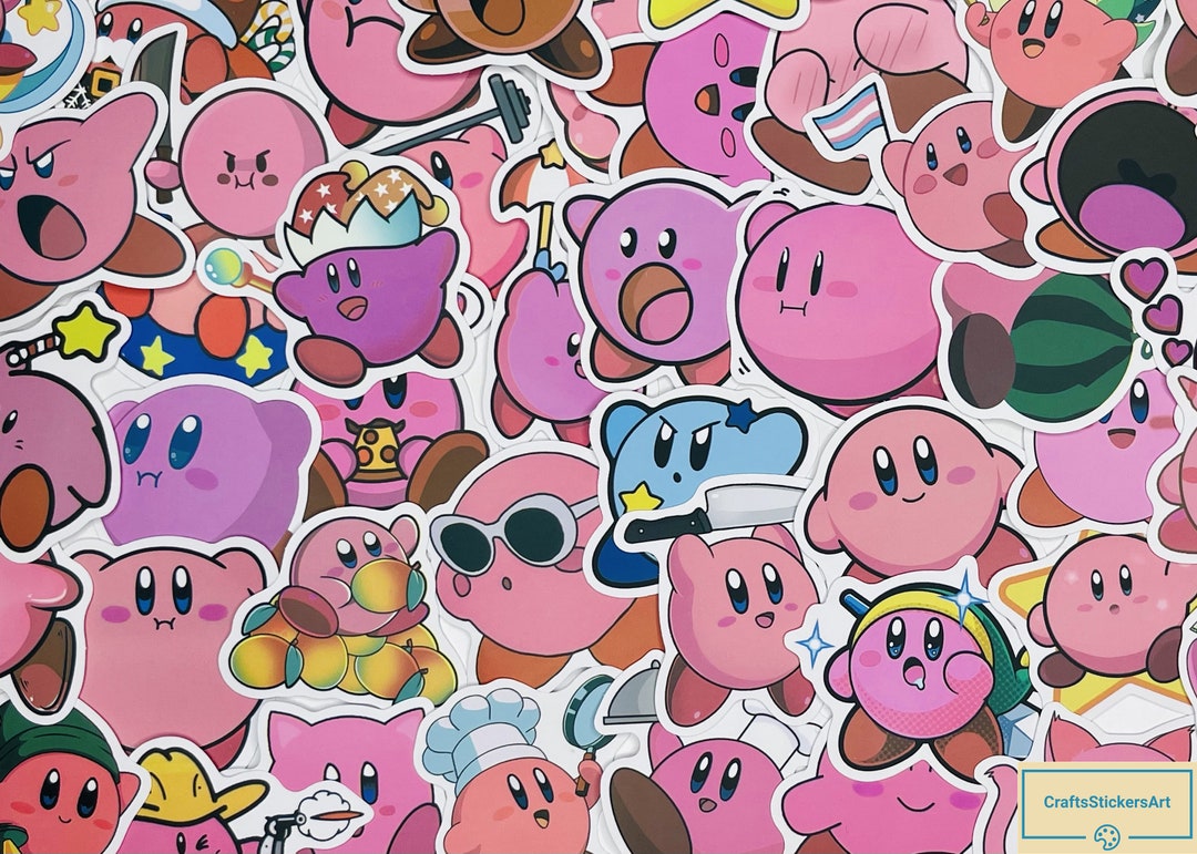 KIRBY Stickers, Gamer Stickers, Vinyl Stickers, 1050 Pcs Random Pack, FREE Shipping Laptop