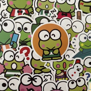Cute Green Frog, Vinyl Stickers, 10-50 Pcs Random pack, FREE Shipping laptop stickers, Anime Sticker, waterproof, Hydro flask, party