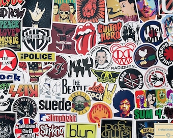 ROCK, Heavy Metal, Rock Bands, 80's, Punk rock, 10-50 Pcs Random pack, FREE Shipping, laptop stickers, waterproof, Hydro flask, notebook