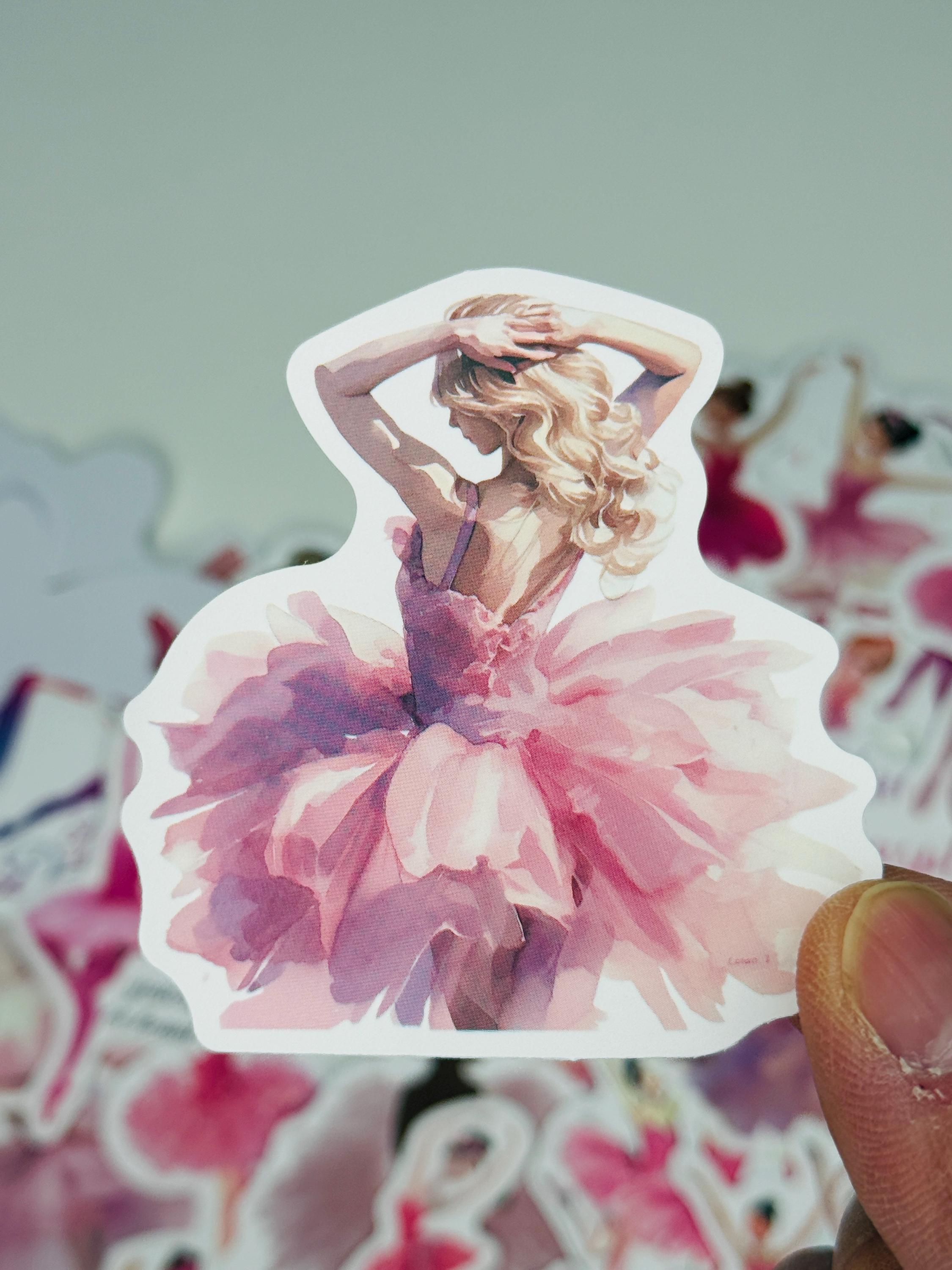 Ballet Sticker Pack, Pink Ballerina Vinyl Stickers, Dance Aesthetic ...