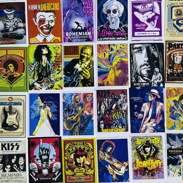 ROCK Star POSTERS, Heavy Metal, Rock Bands, 80's, Punk rock, Vinyl Stickers, 10-50 Pcs Random pack, FREE Shipping  stickers, waterproof