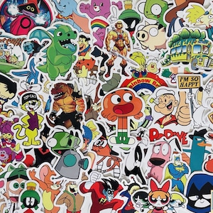 80's and 90's Stickers, Vinyl Stickers, 10-100 Pcs Random pack, FREE Shipping laptop stickers, Anime Sticker, waterproof, Hydro flask, party