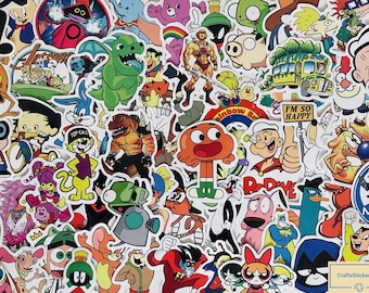 80's and 90's Stickers, Vinyl Stickers, 10-100 Pcs Random pack, FREE Shipping laptop stickers, Anime Sticker, waterproof, Hydro flask, party