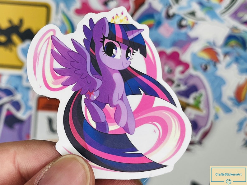 MLP/ Pony Sticker Mix Sticker, kawaii sticker, laptop stickers, Kids Sticks, vinyl stickers for laptop, water bottle, wall, Gift image 6
