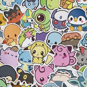 Cute Kawaii Chibi Pokemon 50 Stickers. -  Portugal