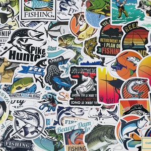 Fishing Sticker, Boat stickers, Vinyl Stickers, 10-50 Pcs Random pack, FREE Shipping laptop stickers, Anime Sticker, waterproof, Party favor