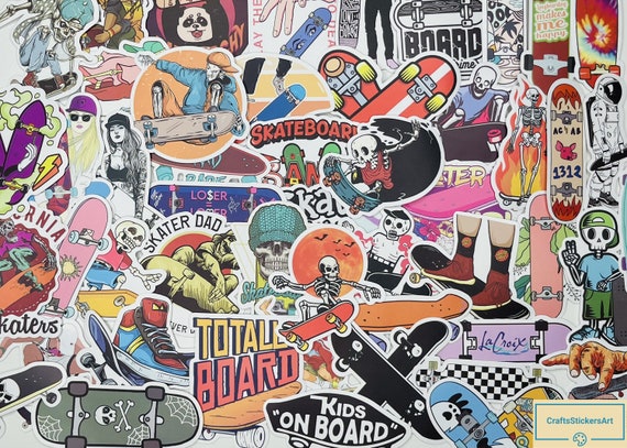 Vinyl stickers skateboard