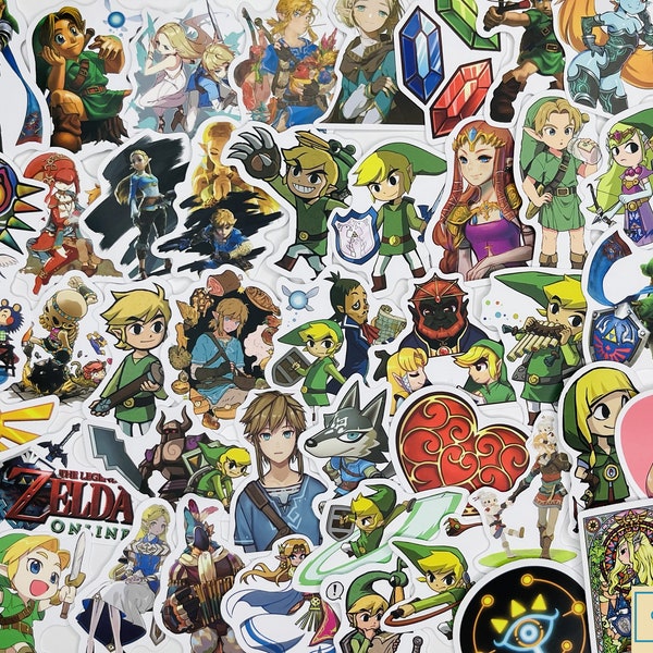 Legend of Zelda, Link Sticker, Cartoon Stickers, video gamer Stickers Pack for Home Decor, Water Bottle vinyl, waterproof, UV protection