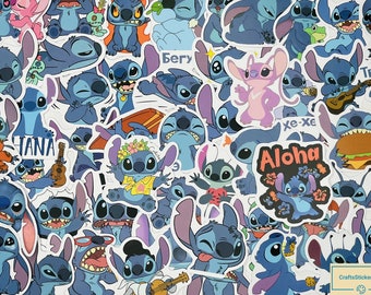 Stitch Stickers Disney Character Lilo And Stitch Cute Cartoon Kawaii