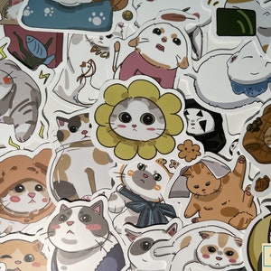 CAT Stickers, Vinyl Stickers, 10-50 Pcs Random pack, FREE Shipping, laptop stickers, Anime Sticker, waterproof, Hydro flask, party