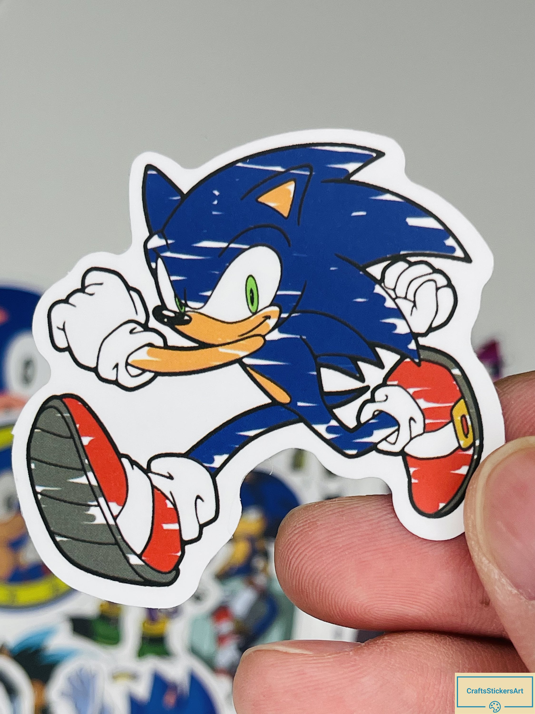 50pcs Sonic The Hedgehog Kid Vinyl Decal Stickers Laptop Phone Bottle  Skateboard