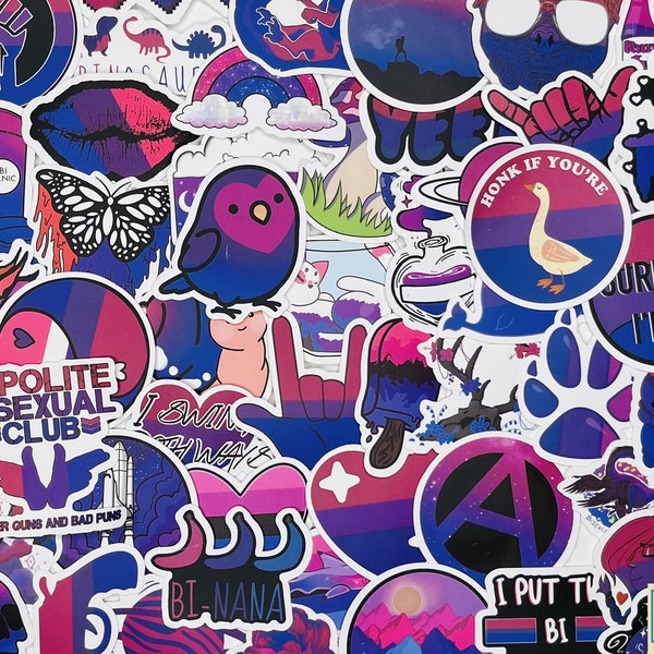 Bisexual Pride Stickers, Trans flag, Rainbow, Pride, Vinyl Stickers, 10-50 Pcs Random pack, FREE Shipping laptop stickers, Sticker