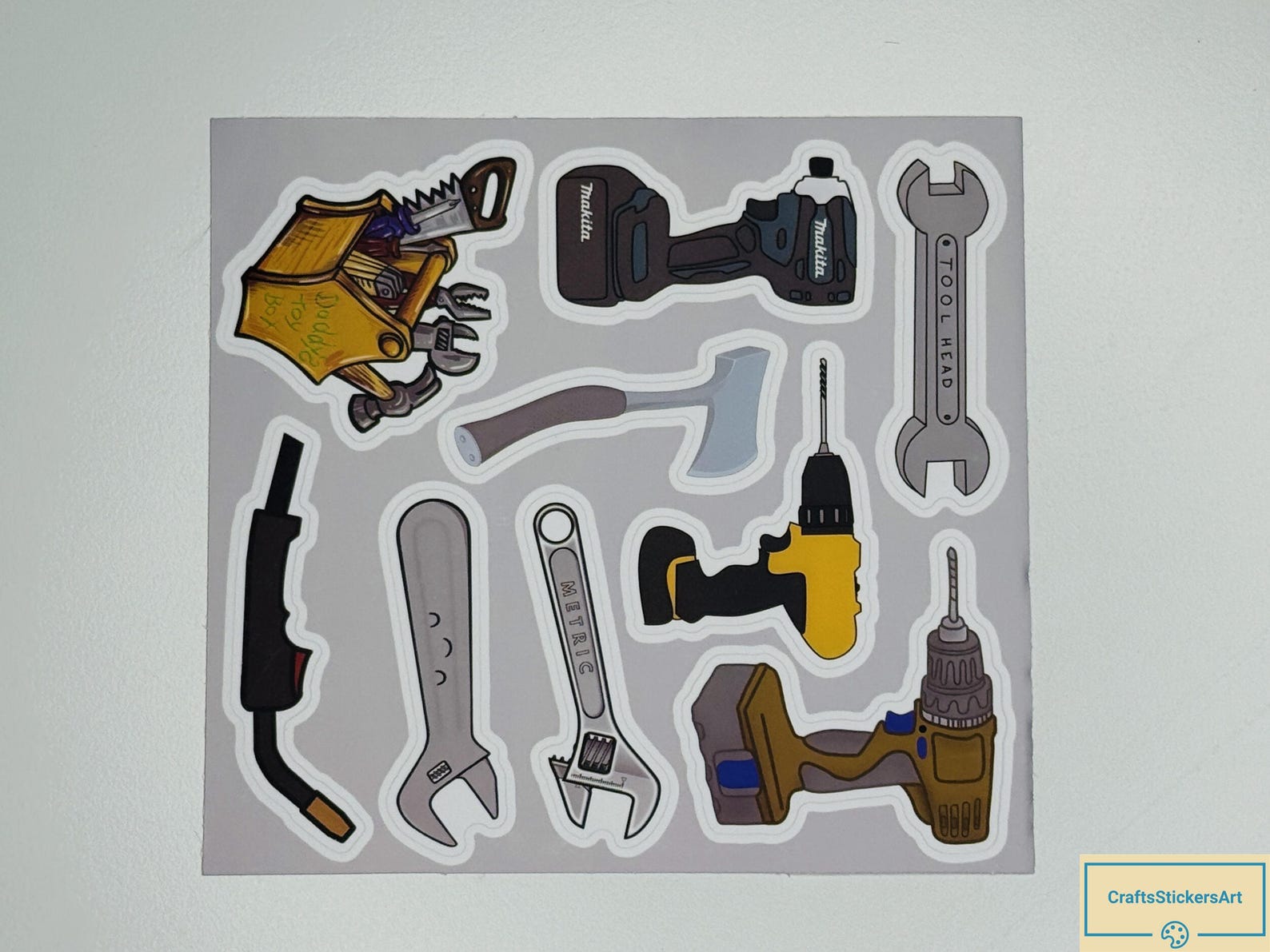 Tool & Woodworking Stickers Pack – Workshop Vinyl Decals – Waterproof ...