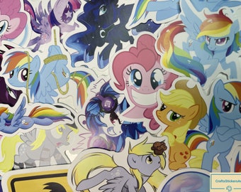 MLP/ Pony Sticker Mix Sticker, kawaii sticker, laptop stickers, Kids Sticks, vinyl stickers for laptop, water bottle, wall, Gift