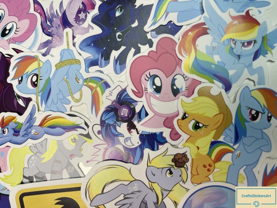 MLP/ Pony Sticker Mix Sticker, kawaii sticker, laptop stickers, Kids Sticks, vinyl stickers for laptop, water bottle, wall, Gift