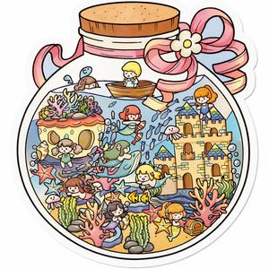 DIY 3D House Stickers, Fun DIY Stickers Scene Make Your Own Warm Home, Supermarket,Coffee Shop,  Cute 3D Cartoon Scene Sticker Relief Stress