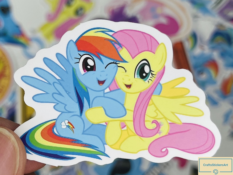 MLP/ Pony Sticker Mix Sticker, kawaii sticker, laptop stickers, Kids Sticks, vinyl stickers for laptop, water bottle, wall, Gift image 5