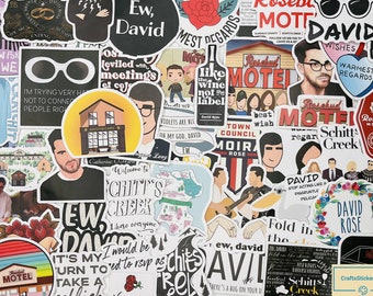 Schitt's Creek Stickers, Vinyl Stickers, 10-50 Pcs Random pack, FREE Shipping laptop stickers, Anime Sticker, waterproof, Hydro flask, party