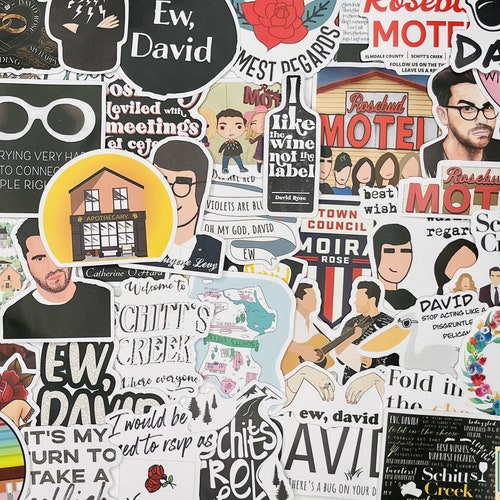 Pegatinas de Schitt's Creek, pegatinas de vinilo, paquete aleatorio de 10 a 50 piezas, pegatinas para portátil con envío GRATIS, pegatinas de anime, resistentes al agua, Hydro Flask, para fiestas.