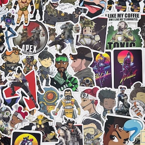 APEX LEGENDS stickers, kawaii sticker, laptop stickers, Kids Stickers, vinyl stickers for laptop, water bottle, wall, 10-50 Pcs, car decal