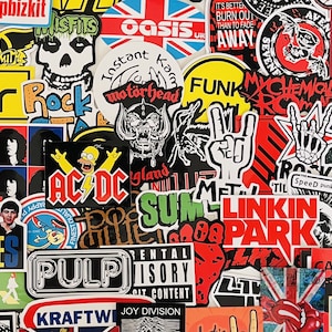 ROCK, Heavy Metal, Rock Bands, 80&#39;s, Punk rock, 10-100 Pcs Random pack, FREE Shipping, laptop stickers, waterproof, Hydro flask, notebook