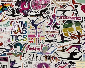 Pegatinas de gimnasia: Calcomanías impermeables para calistenia (10-50 unidades)