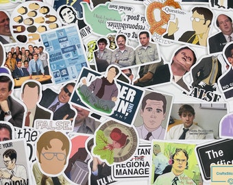 THE OFFICE Stickers, Michael Scott, Dwight Schrute, Dunder Mifflin, Scranton, 10-50 Pcs, waterproof, sticker for hydroflask, car decal